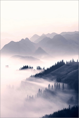 Poster Misty mountains