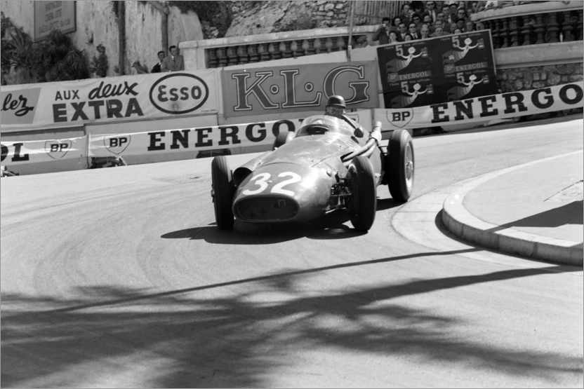 Poster Juan Manuel Fangio, Maserati 250F, Monaco Grand Prix, 1957