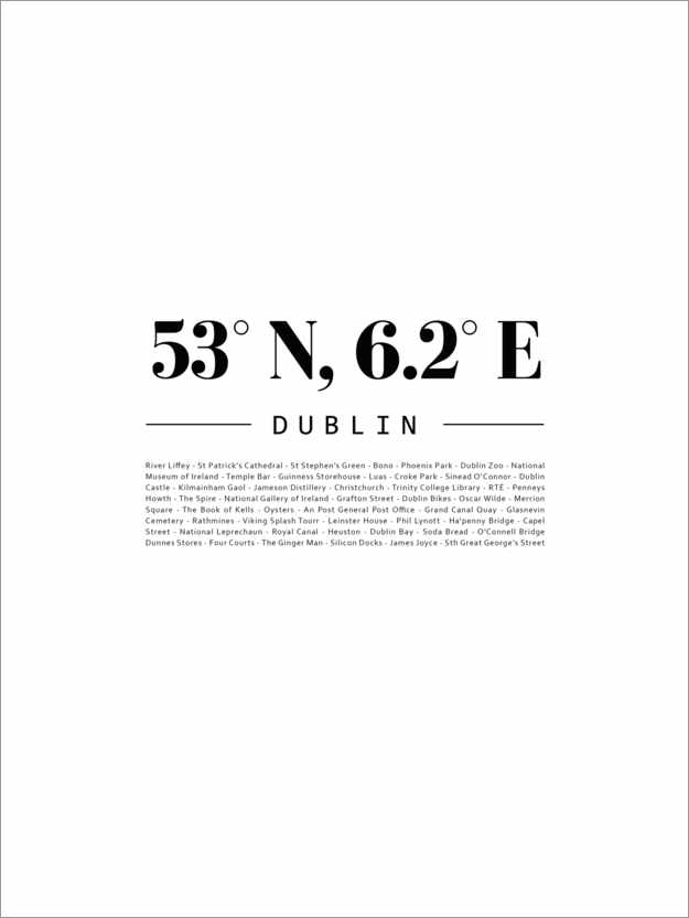 Poster Coordinates - Dublin