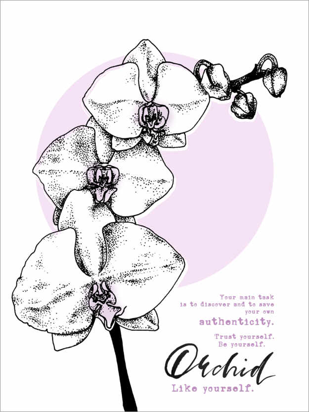 Poster Orchid - Save your authenticity
