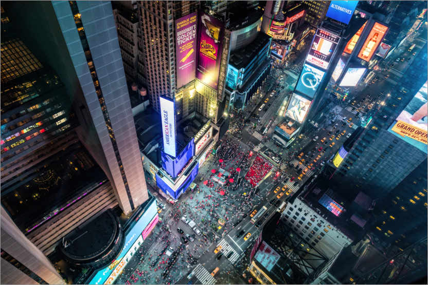 Poster Aerial view of Times Square in New York