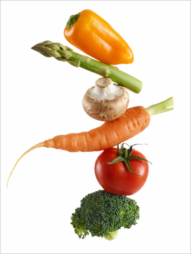 Poster Stack of fresh vegetables