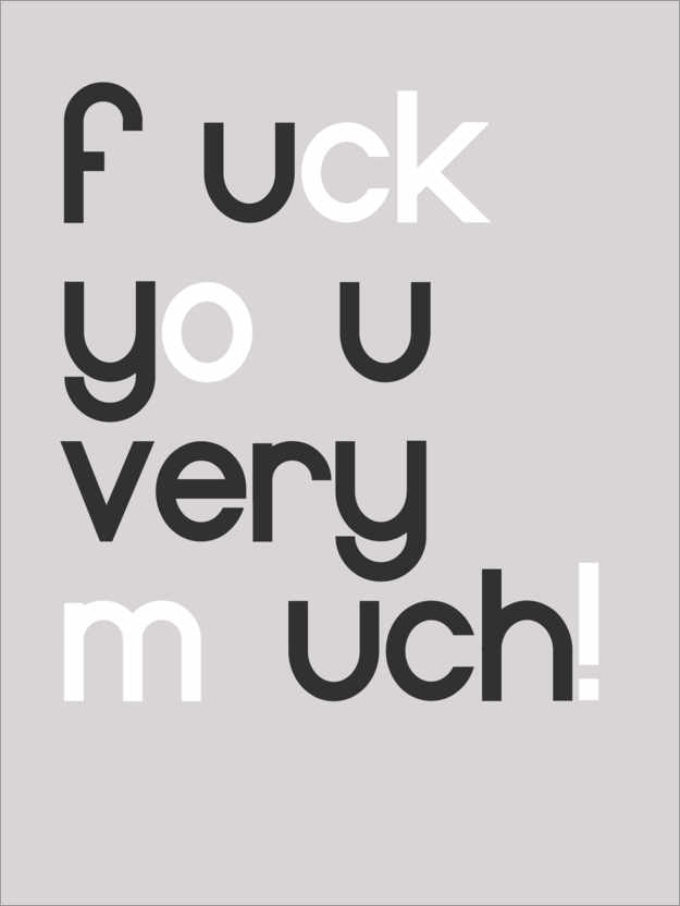 Poster Fuck you very much