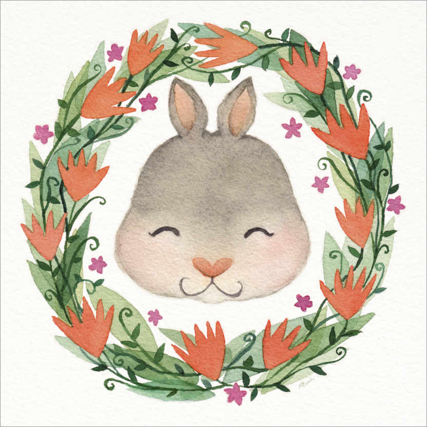 Poster Baby bunny garland