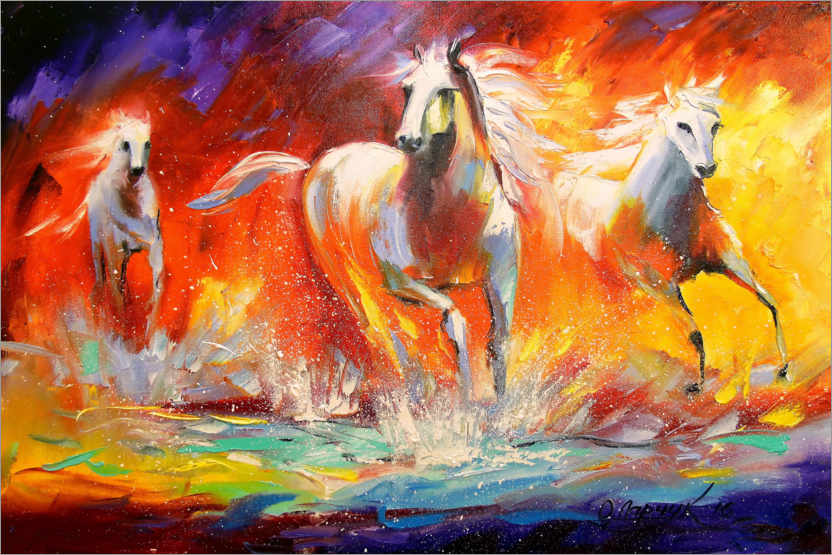 Poster Fire horses