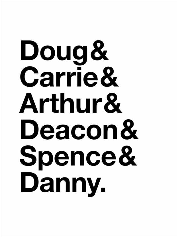Poster King of Queens - names