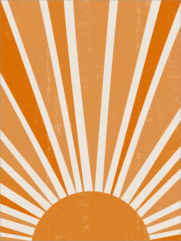 Poster Geometric sunrise