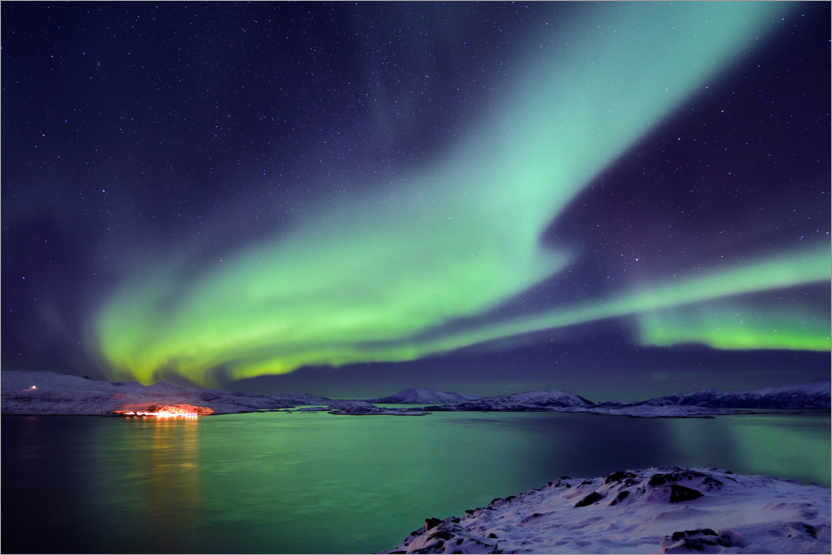Poster Northern lights over Tromsø