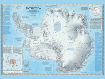 Wood print  Antarctica