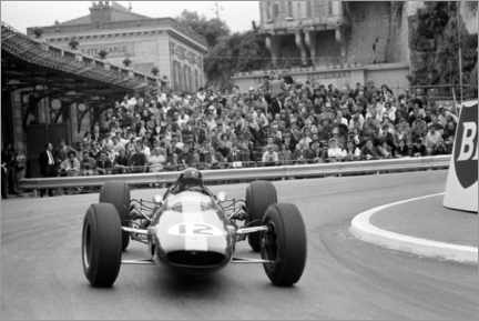 Poster Jim Clark, Lotus 25 Climax, Monaco Grand Prix, 1964