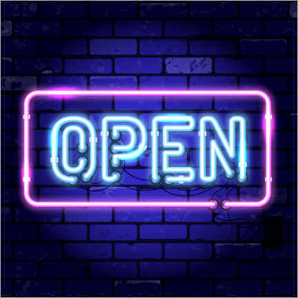 Poster Open - neon sign