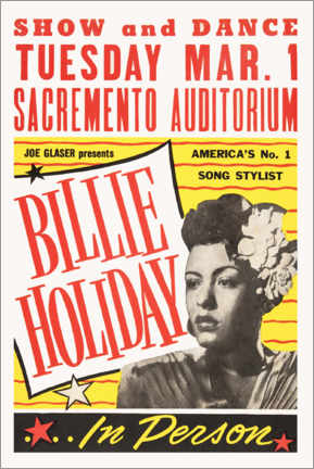 Canvas print  Billie Holiday - Vintage Entertainment Collection