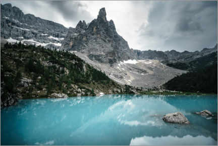 Poster Mountain lake in the Dolomites