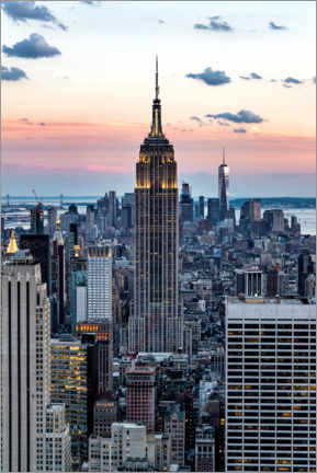 Canvas print  Empire State Building Sunset, New York - Mike Centioli