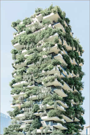 Poster Bosco Verticale building tower in Milan
