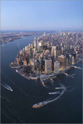 Poster Lower Manhattan aerial view