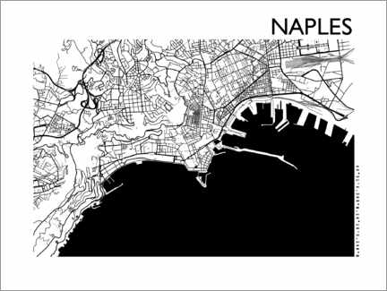 Poster Map of Naples