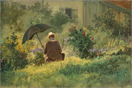 Poster The painter in the garden