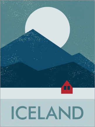 Poster Fisherman's hut, Iceland
