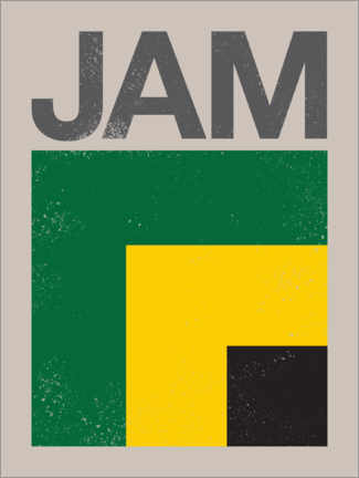 Foam board print  Jamaica retro flag - Swissty
