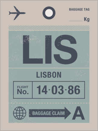 Poster Lisbon travel tag