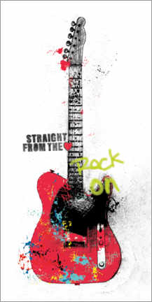 Poster Guitar graffiti