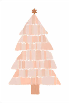 Poster Beige Christmas tree II