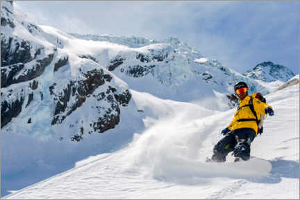 Wall sticker  Snowboarder in deep snow - Roland Hemmi