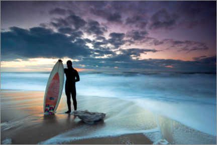 Aluminium print  Surfer on Westerland Beach - Stefan Arendt