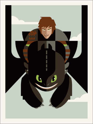 Poster How to Train Your Dragon - Minimal Design