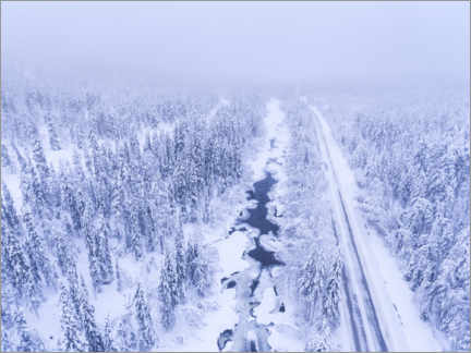 Poster Winter Landsape Aerial