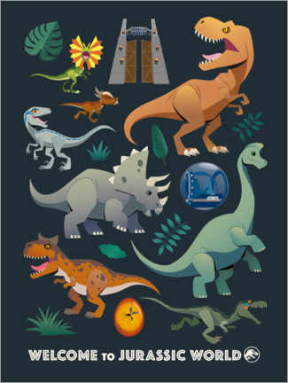 Aluminium print  Welcome to Jurassic World