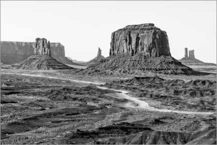 Poster Black Arizona - Beautiful Monument Valley