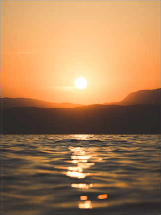 Poster Sunset on Lake Garda