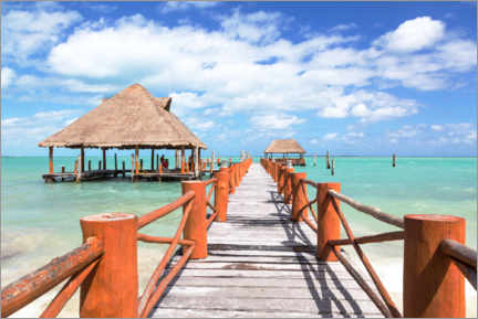 Poster Jetty on the Caribbean sea