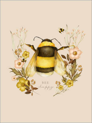 Poster Floral with bee