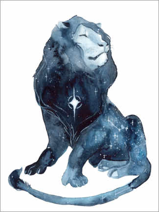 Poster  Galaxy Lion - Déborah Maradan