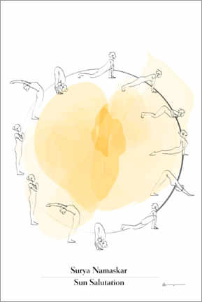 Gallery print  Suryanamskar - Sun Salutation I - Yoga In Art