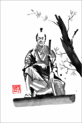 Poster Seated samurai