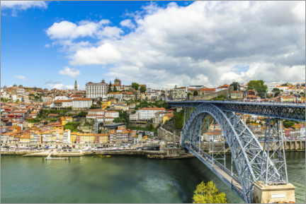Poster Dom Luis I Bridge from Vila Nove de Gaia, Portugal