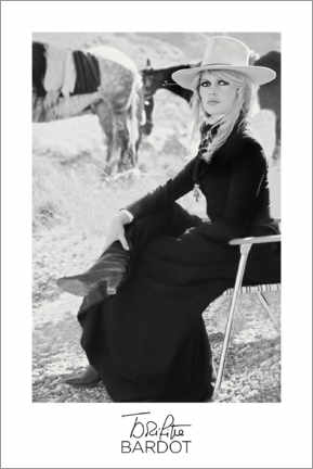Poster Brigitte Bardot as a cowgirl