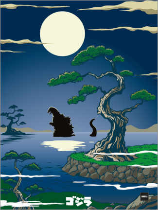 Poster  Godzilla at the sea
