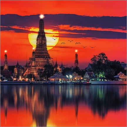 Aluminium print  Bangkok sunset - Manjik Pictures