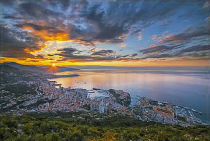 Poster Monaco sunrise