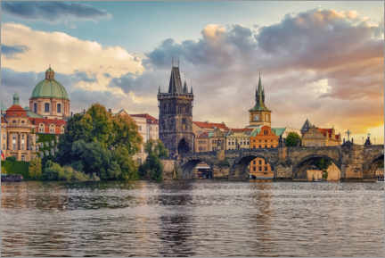 Acrylic print  Prague Sunset - Manjik Pictures
