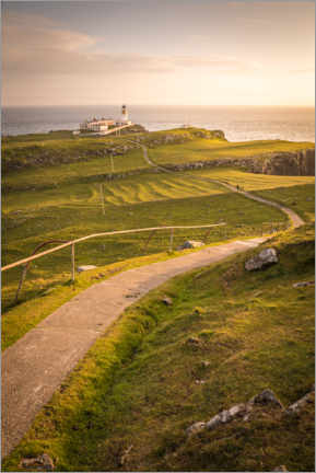 Poster Path to Neist Point Lighthouse, Isle of Skye, Scotland
