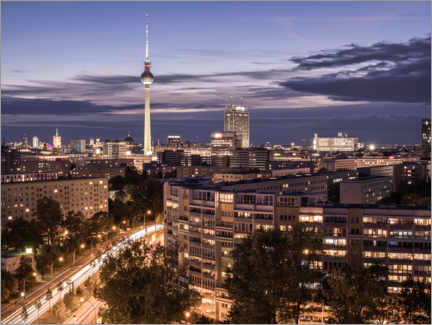 Canvas print  Berlin TV tower at night - Marcus Sielaff