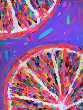 Gallery print  Pink Grapefruit Slices - Dawn Underwood