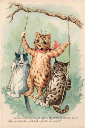 Poster Cats on the swing