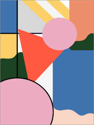 Poster Mondrian Bauhaus Shapes